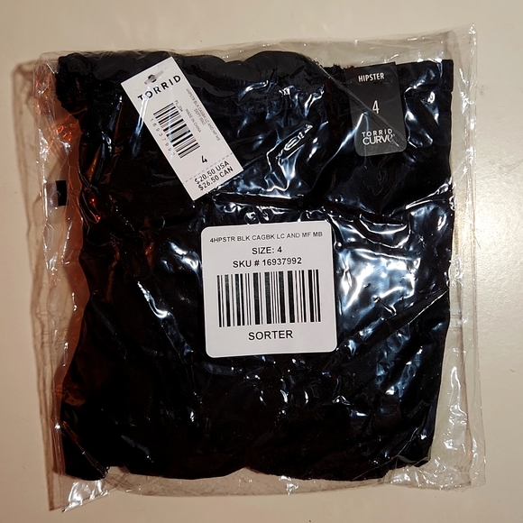 ❤️NWT TORRID PANTY - BLACK LACE - CAGE BACK - MID RISE SEXY HIPSTER - Picture 9 of 11
